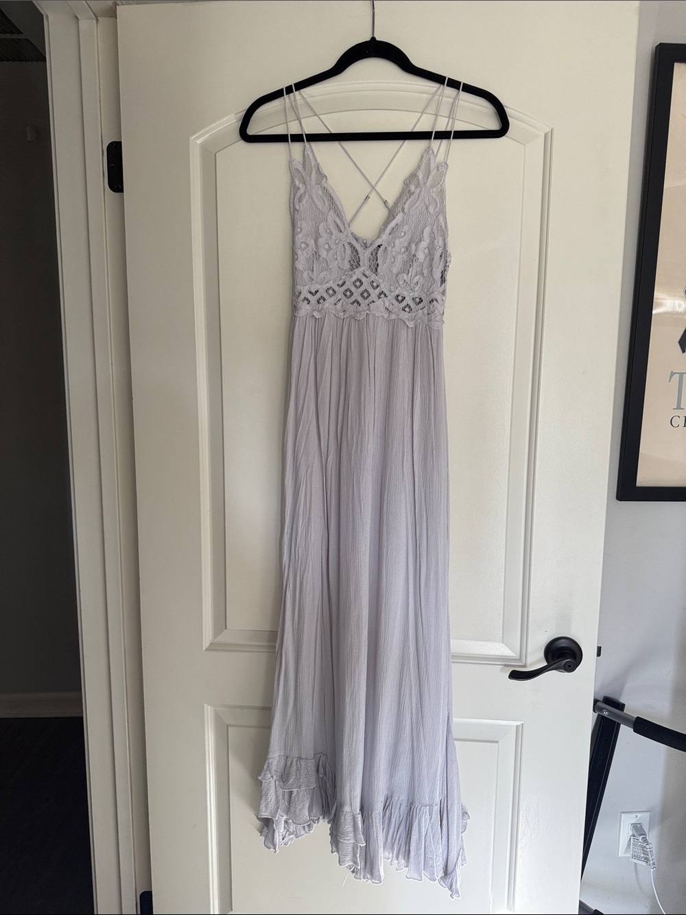 Free People Pale Blue Adella Maxi Dress